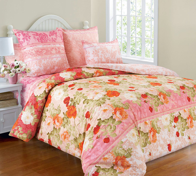 Комплект "Теплый день" Розовый с компаньоном, размер 1,5-спальный