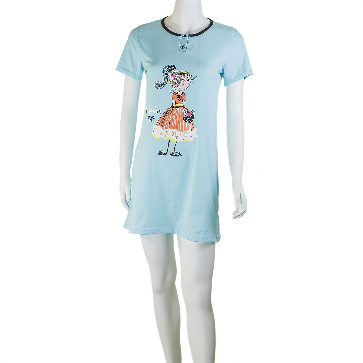Женская сорочка "Девочка" Бирюзовый, размер 50