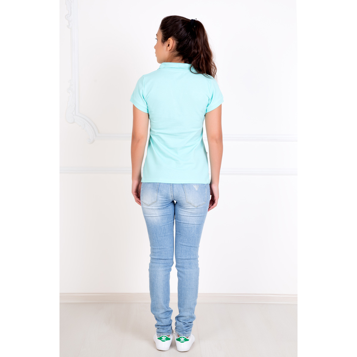 Женская футболка-поло "Шерт" Ментол, размер 40 от Rastl