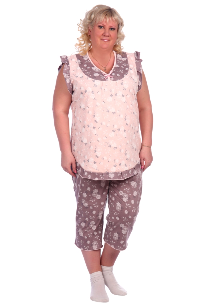 Жен. пижама арт. 16-0538 Светло-розовый р. 64 ЕленаТекс, размер 64 - фото 3