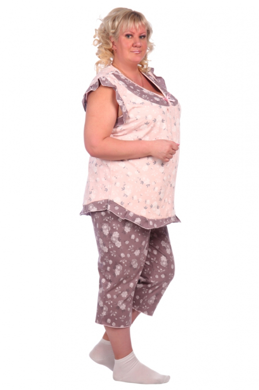 Жен. пижама арт. 16-0538 Светло-розовый р. 54 ЕленаТекс, размер 54 - фото 4