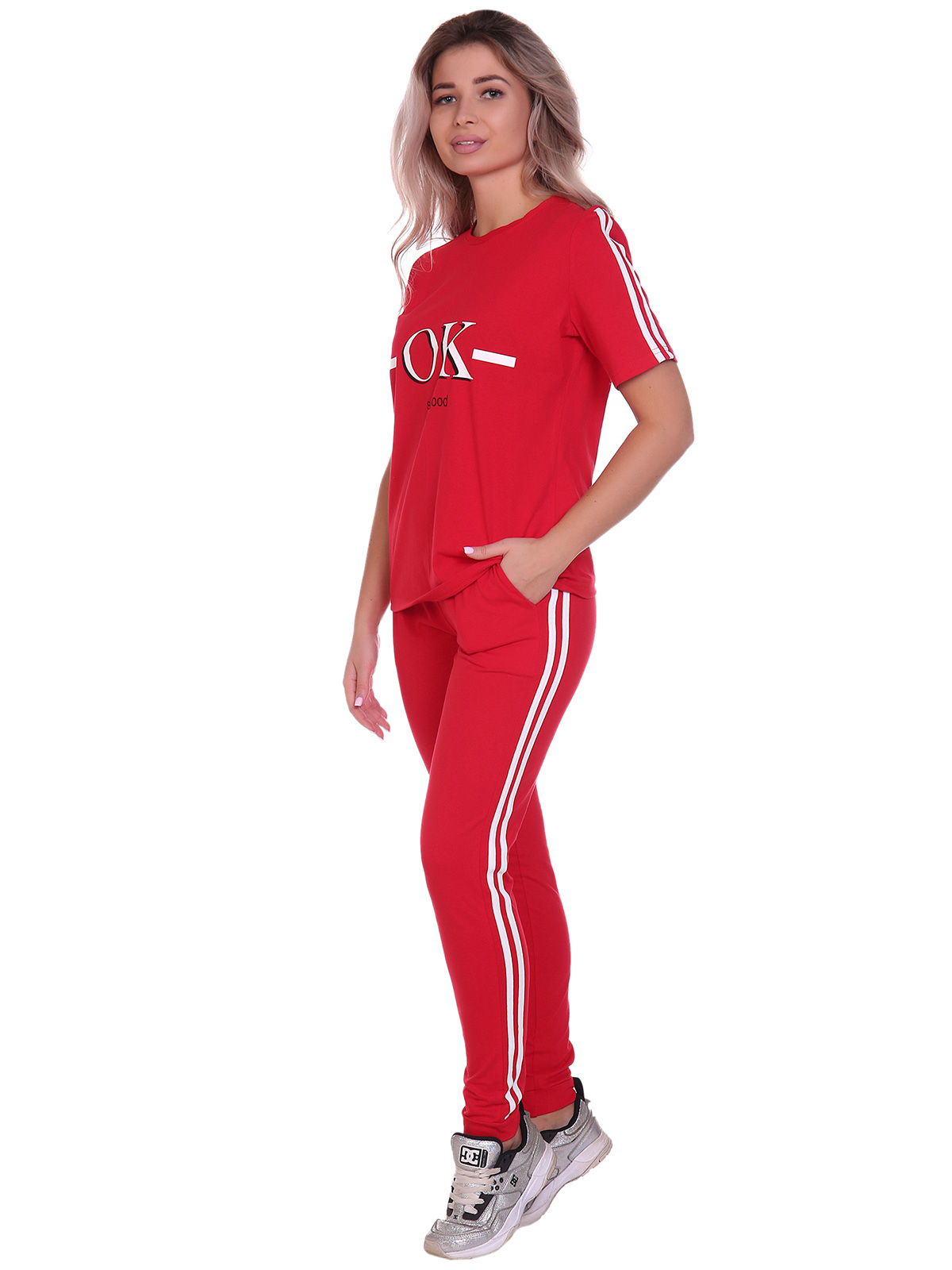 Жен. костюм арт. 16-0491 Красный р. 52 НСД Трикотаж, размер 52 - фото 3