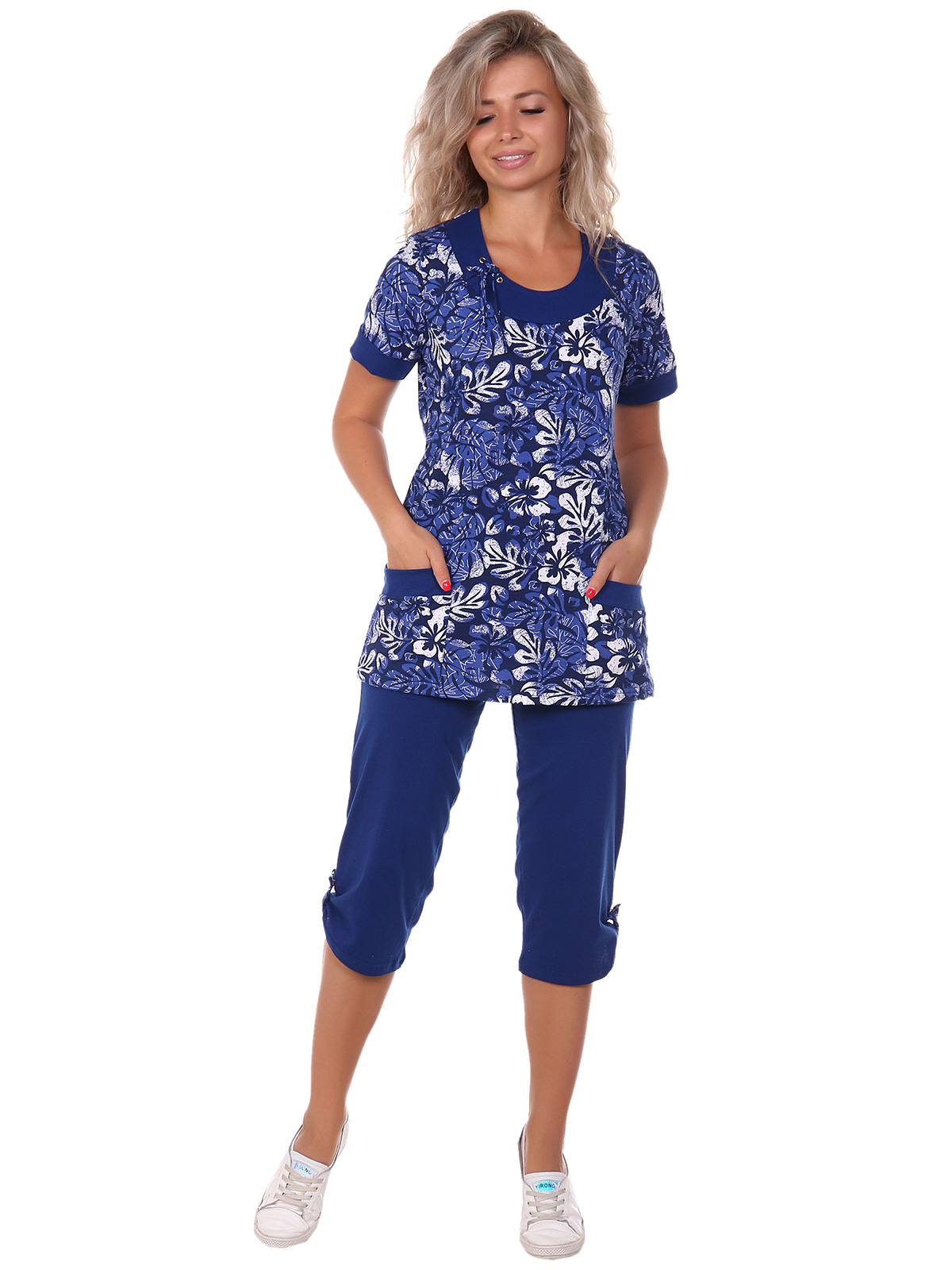 Жен. костюм арт. 16-0759 Синий р. 50 НСД Трикотаж, размер 50 - фото 1