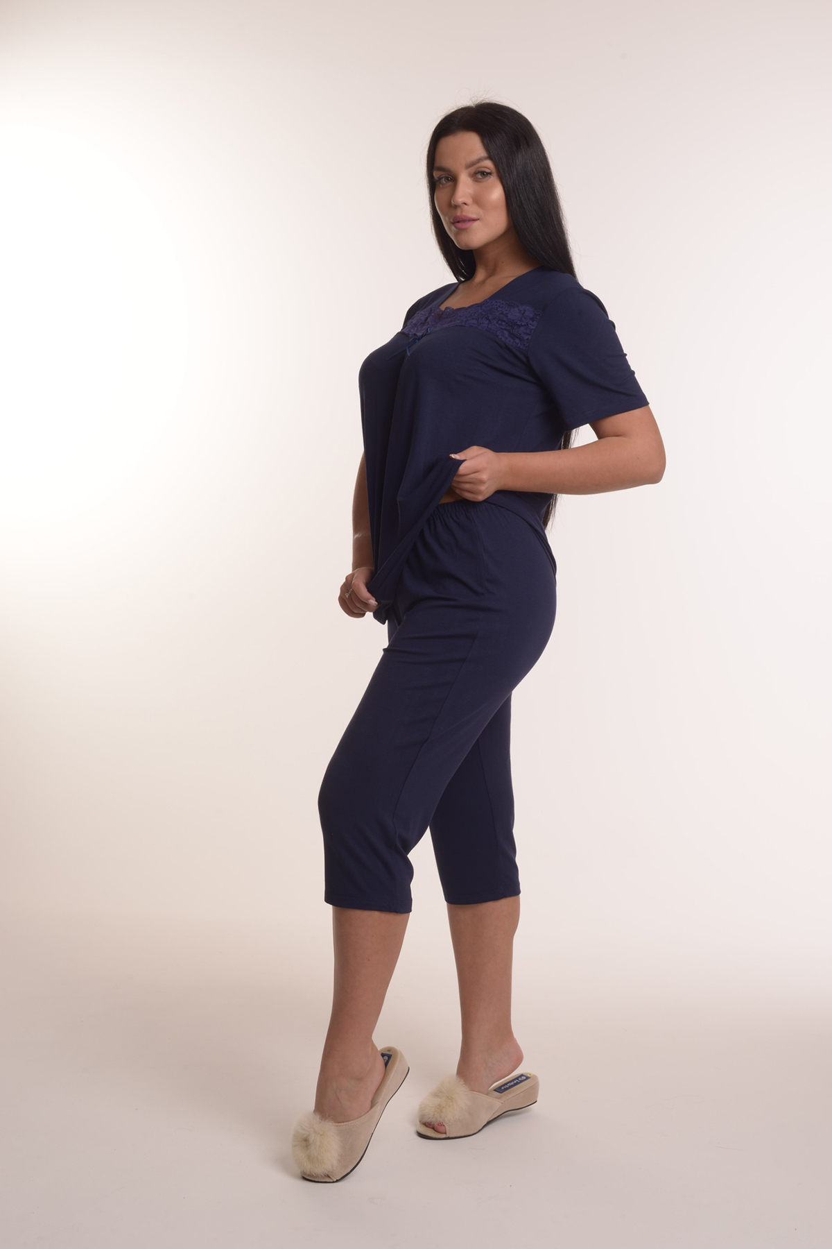 Жен. пижама с брюками арт. 23-0111 Синий р. 58 Моделлини, размер 58 - фото 5