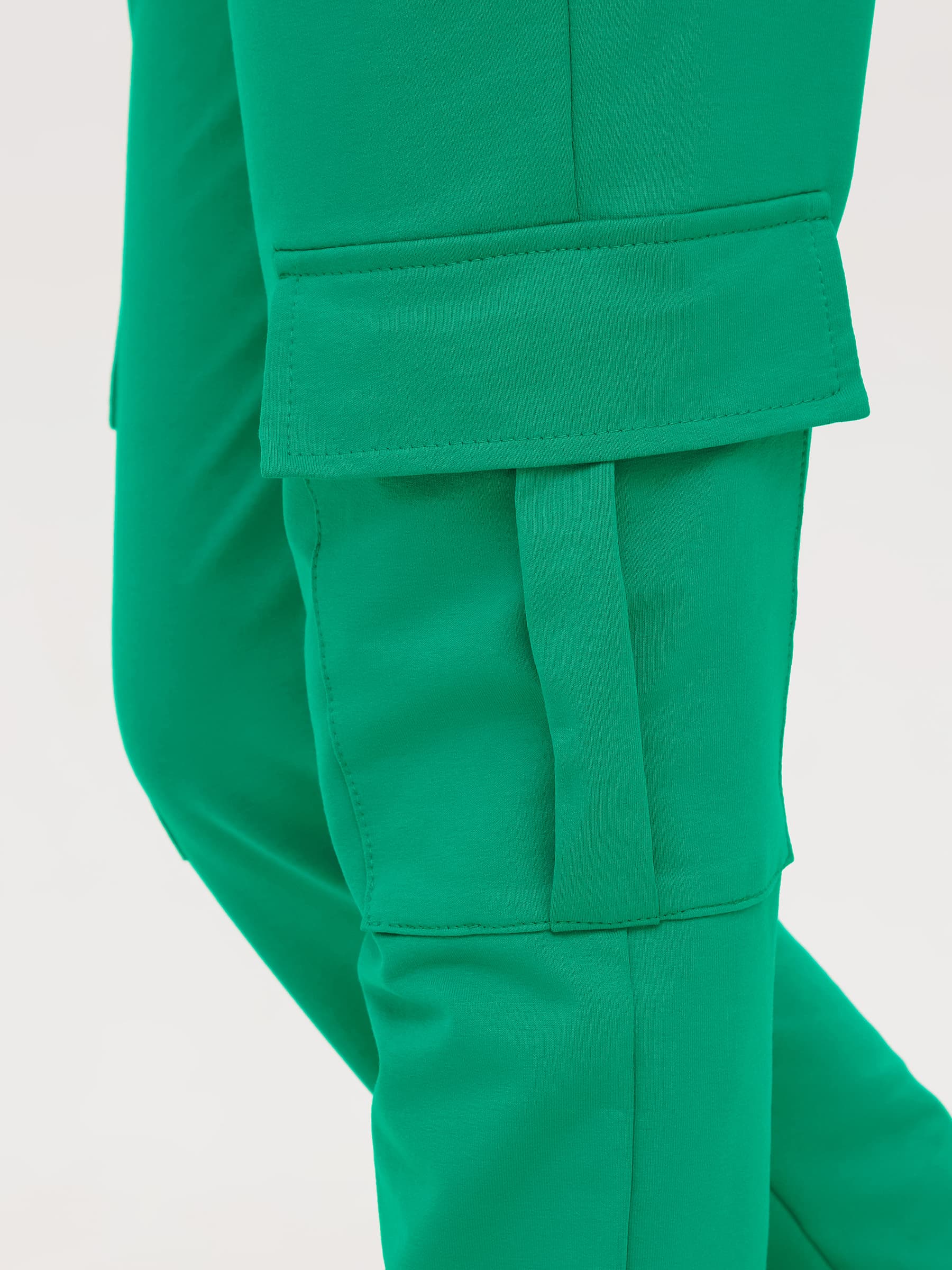 Жен. брюки повседневные арт. 23-0524 Зеленый р. 50 Моделлини, размер 50 - фото 7