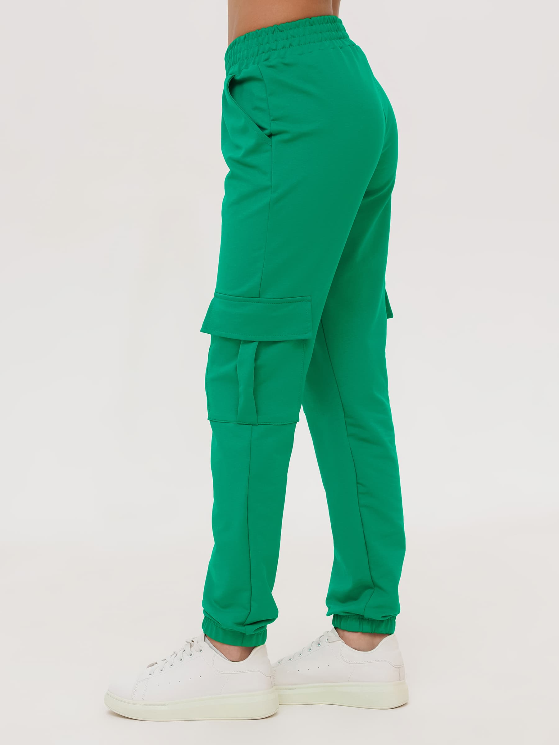 Жен. брюки повседневные арт. 23-0524 Зеленый р. 52 Моделлини, размер 52 - фото 9