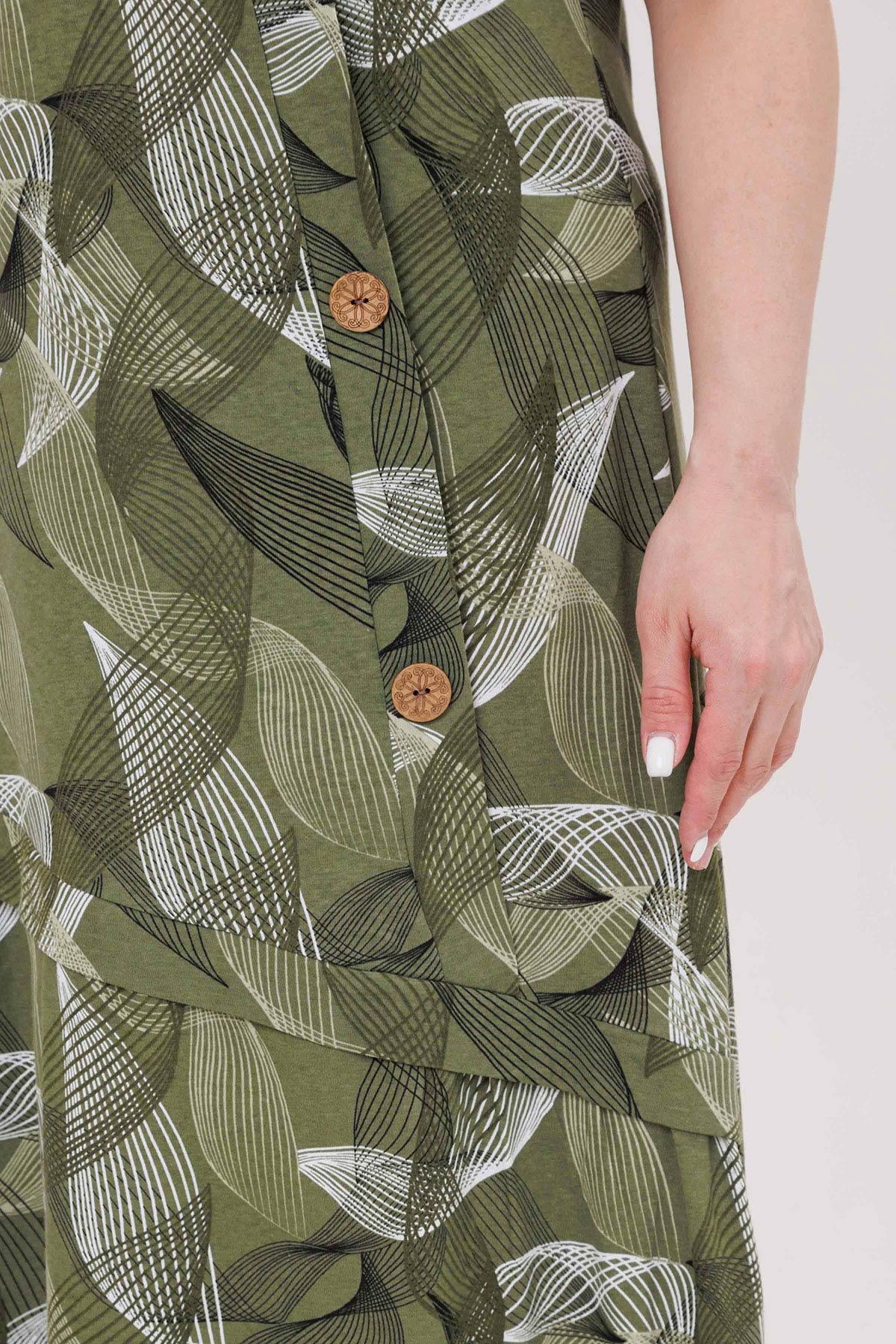 Жен. платье повседневное арт. 23-0541 Зеленый р. 54 Моделлини, размер 54 - фото 8