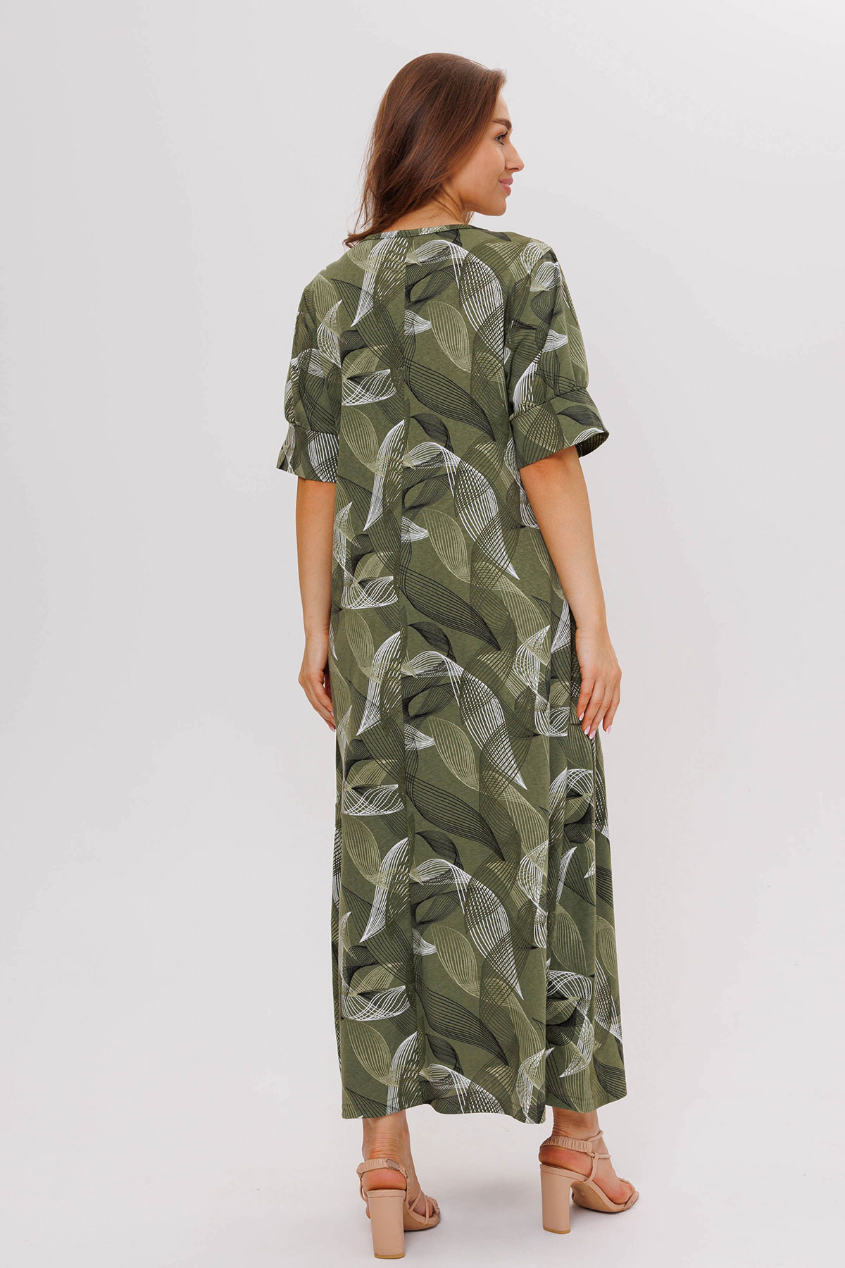 Жен. платье повседневное арт. 23-0541 Зеленый р. 54 Моделлини, размер 54 - фото 9