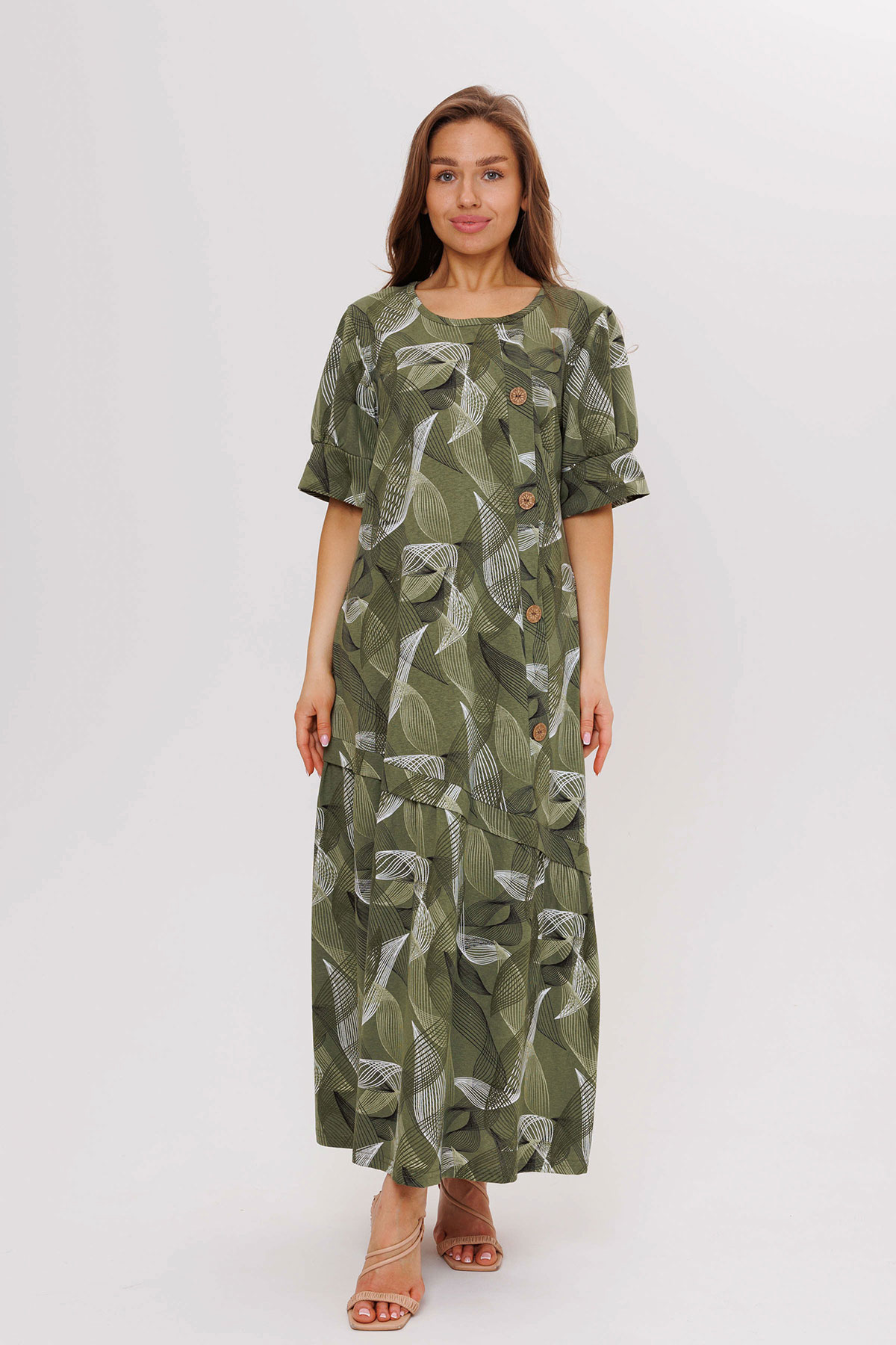 Жен. платье повседневное арт. 23-0541 Зеленый р. 54 Моделлини, размер 54 - фото 10