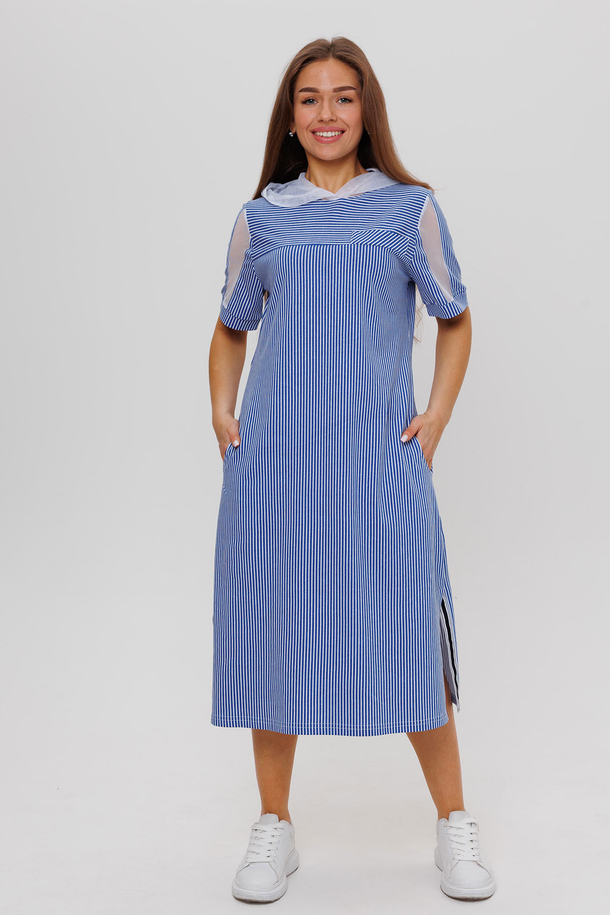 Жен. платье повседневное арт. 23-0543 Синий р. 52 Моделлини, размер 52 - фото 1