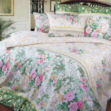 Комплект постельного белья "Римский дворик на зеленом"