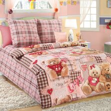 Детский комплект постельного белья "Плюшевые мишки" Розовый