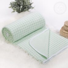 Одеяло-покрывало "Клетка" Зеленый