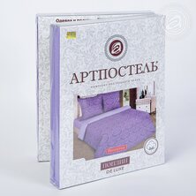 Комплект постельного белья "Византия" Фиолетовый + размеры с простыней на резинке