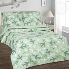 Комплект постельного белья "Самолетики" Зеленый