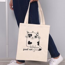 Сумка-шоппер "Добрый-злой кот"