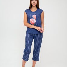 Пижама с брюками арт. 23-0103 Синий