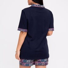 Пижама с шортами арт. 23-0087 Темно-синий