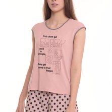 Пижама с шортами арт. 23-0112 Розовый