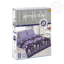 Комплект постельного белья "Глициния" Фиолетовый + размеры с простыней на резинке