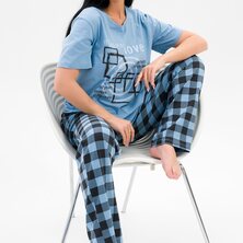 Пижама с брюками арт. 19-0825 Голубой