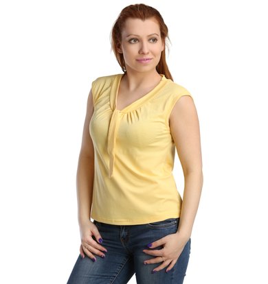Жен. блуза арт. 16-0123 Желтый р. 44
