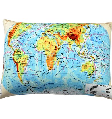 Подушка "Карта мира" р. 35х26