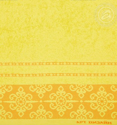Набор полотенец "Орнамент" Ярко-желтый р. 50х90, 70х140