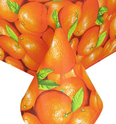 Скатерть "Апельсины" Оранжевый р. 145х180