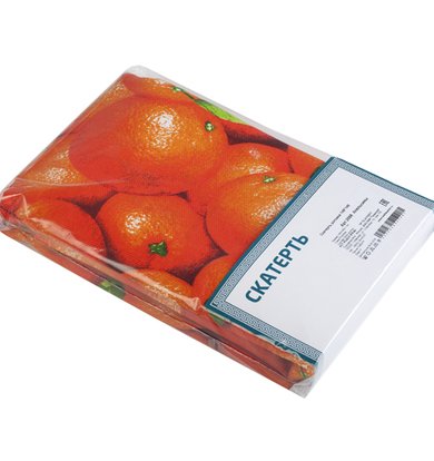 Скатерть "Апельсины" Оранжевый р. 145х180
