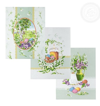 Набор полотенец "Весна" Зеленый р. 45х60