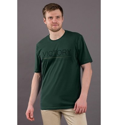 Муж. футболка арт. 19-0522 Темно-зеленый р. 60