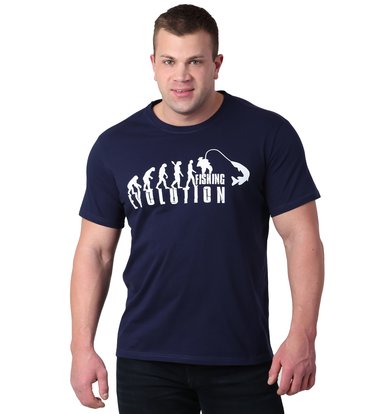 Муж. футболка "Эволюция" Синий р. 58