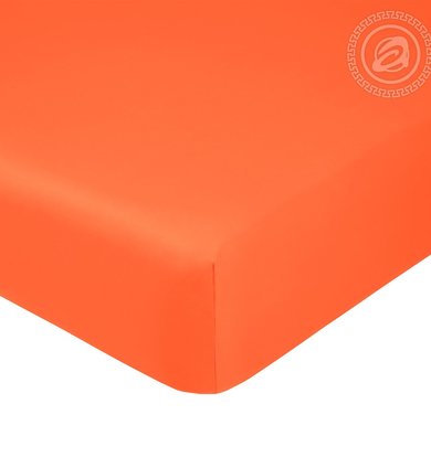 Простыня на резинке "Гламур" Оранжевый р. 160х200