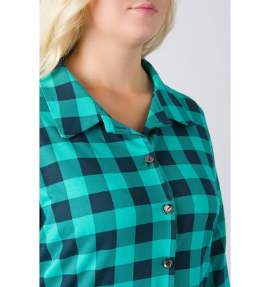Жен. рубашка "арт. 19-0063 Зеленый" р. 42