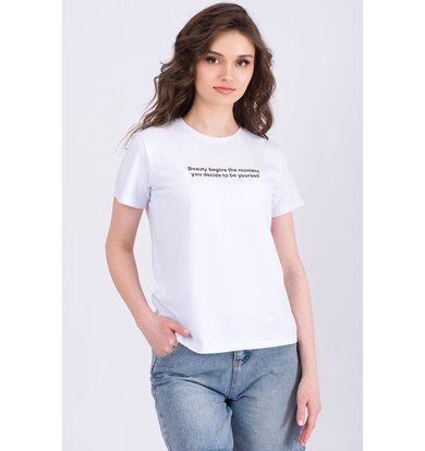 Жен. футболка "арт. 19-0679 Белый" р. 60