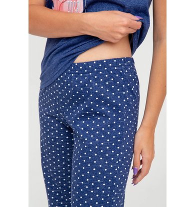 Жен. пижама с брюками арт. 23-0103 Синий р. 46