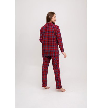 Жен. пижама с брюками арт. 23-0099 Красный р. 46
