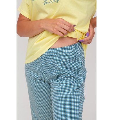 Жен. пижама с брюками арт. 23-0105 Лимонный р. 46