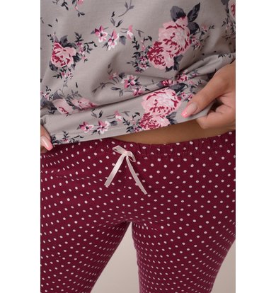 Жен. пижама с брюками арт. 23-0116 Серый р. 42
