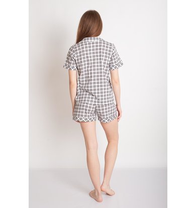 Жен. пижама с шортами "Инь-Янь" Белый р. 54