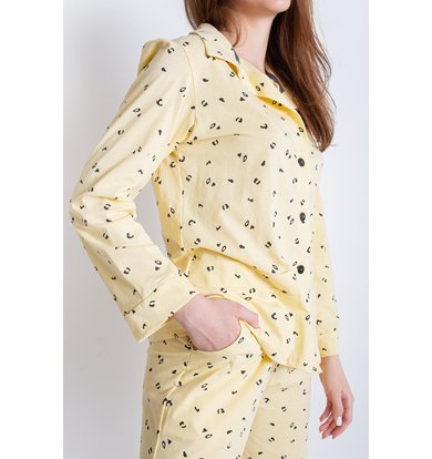 Жен. пижама с брюками "Аврора" Желтый р. 58