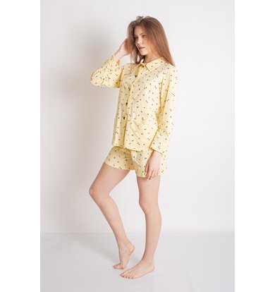 Жен. пижама с шортами "Аврора" Желтый р. 54
