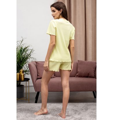 Жен. пижама с шортами арт. 23-0312 Желтый р. 54