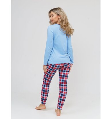 Жен. пижама с брюками арт. 16-0661 Красный р. 54