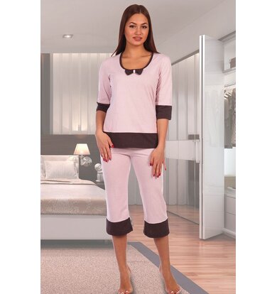 Жен. пижама с брюками арт. 25-0148 Розовый р. 42