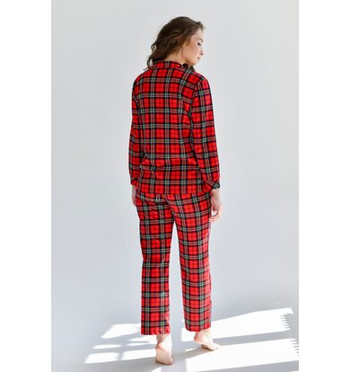 Жен. пижама с брюками "Комфорт" Красный р. 44