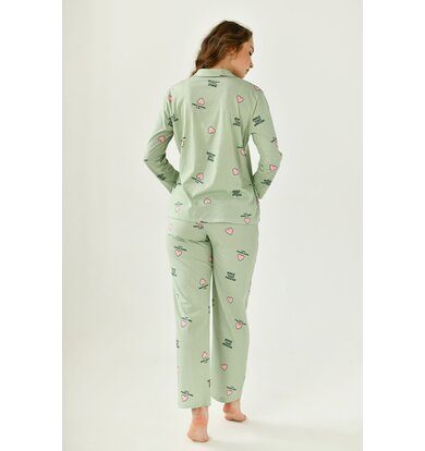 Жен. пижама с брюками "Волшебство" Зеленый р. 44
