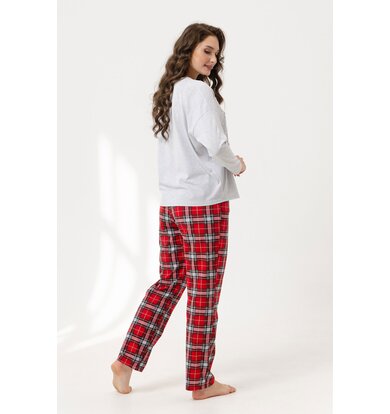 Жен. пижама с брюками "Подарок" Серый р. 46