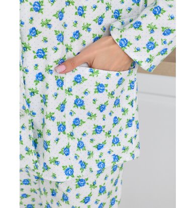 Жен. пижама с брюками арт. 17-0430 Белый р. 44